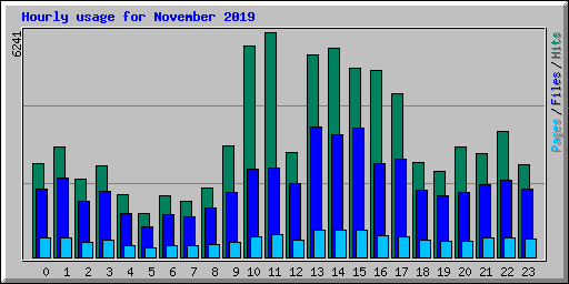 Hourly usage for November 2019