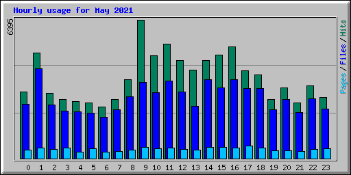 Hourly usage for May 2021
